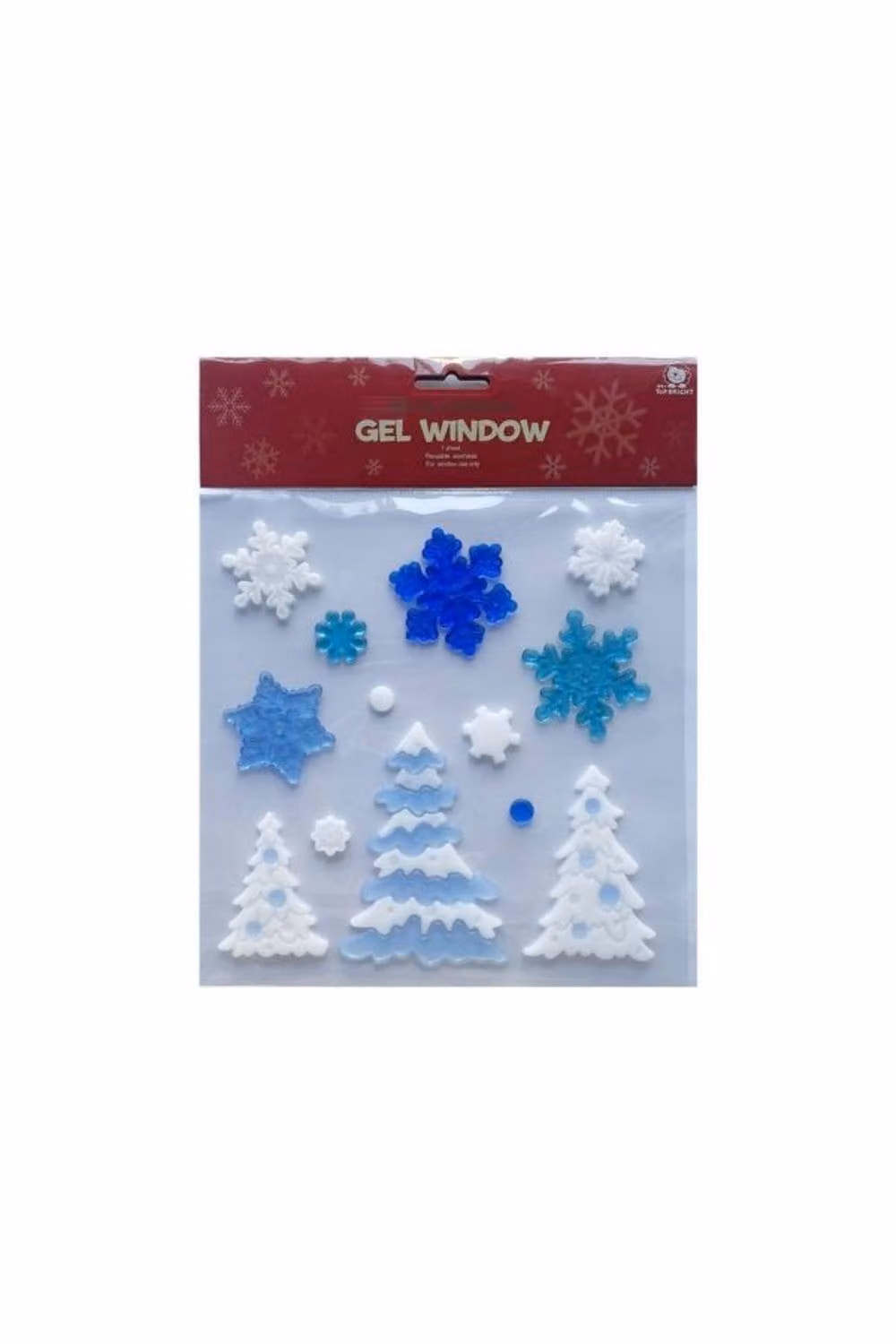 KDMD Blue Winter Trees and Snowflakes Gel Window Stickers, 10 Pack – 2