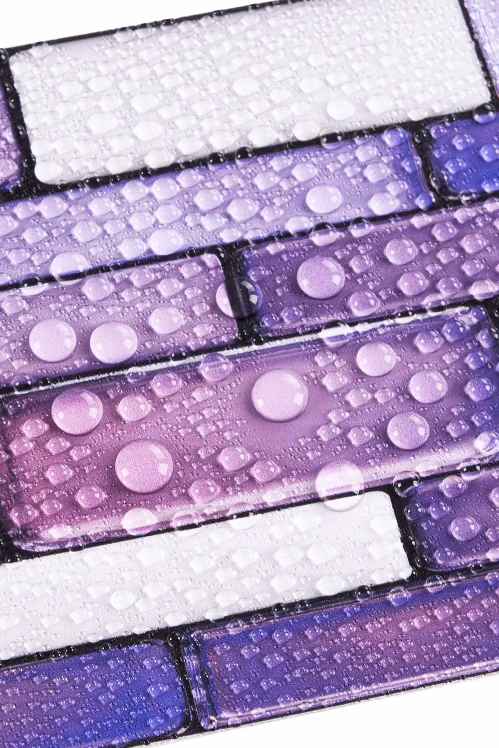 Living and Home 20Pcs Peel and Stick Marble Effect Mosaic Wall Sticker Splashback Tile in Purple Gloss – 3