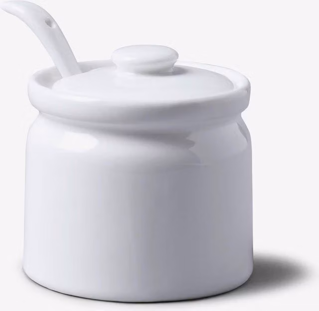 WM Bartleet & Sons White Porcelain Sugar, Jam and Mustard Pot