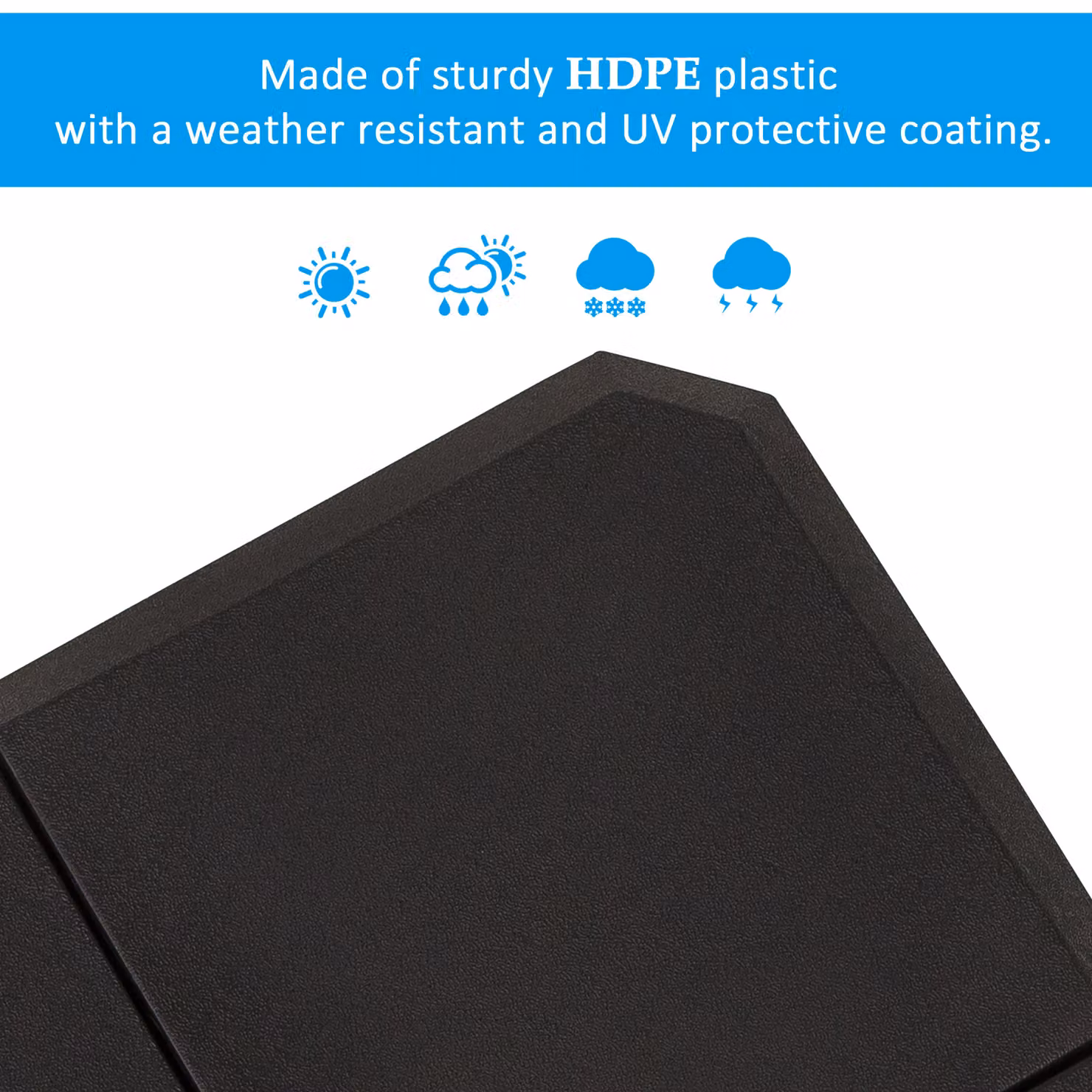 Outsunny Black HD Polyethylene Sand or Water Fillable Parasol Base – 7