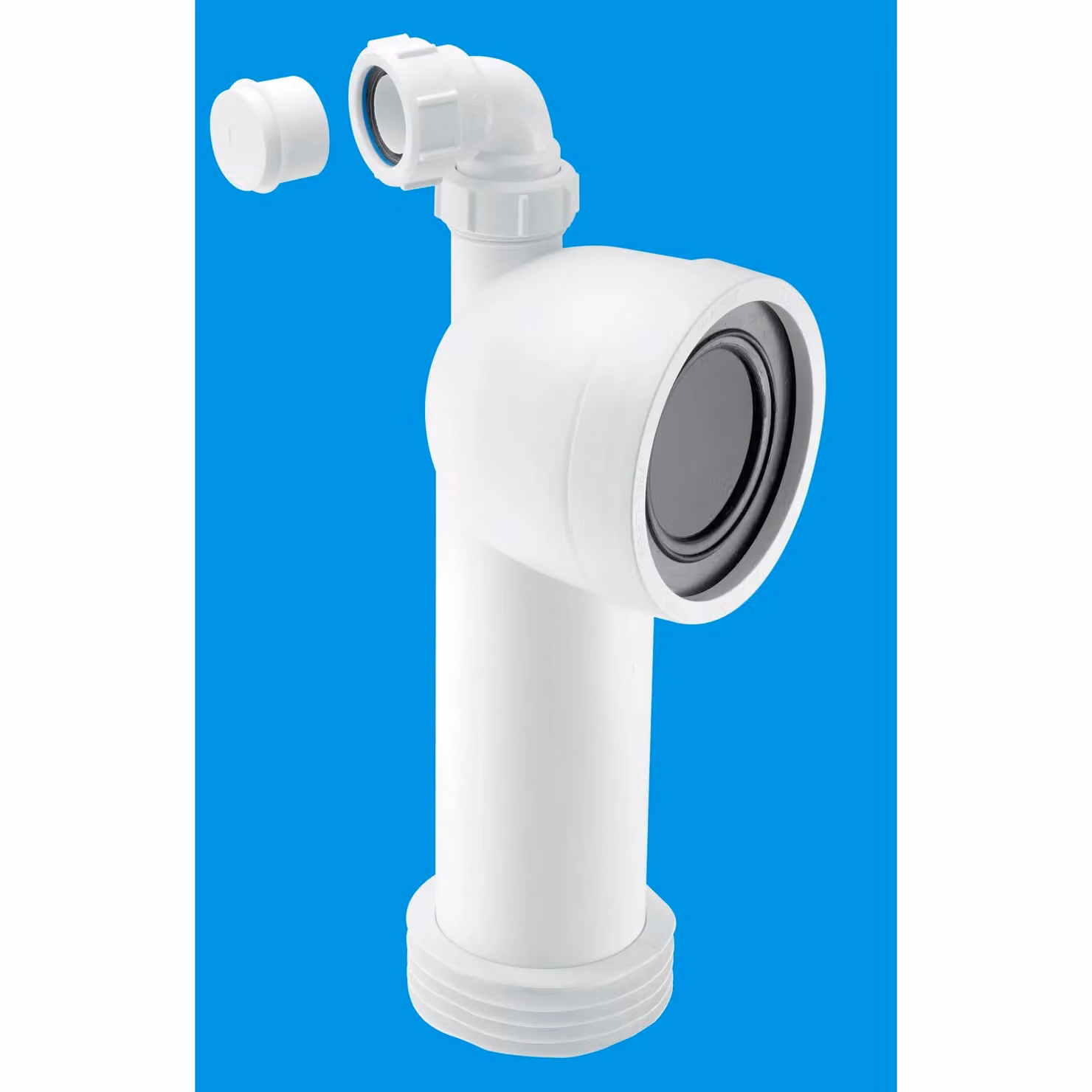 McAlpine WC-CON8V 90 Degree Adjustable Length Rigid WC Connector with 1.25 Inch U in White – 2