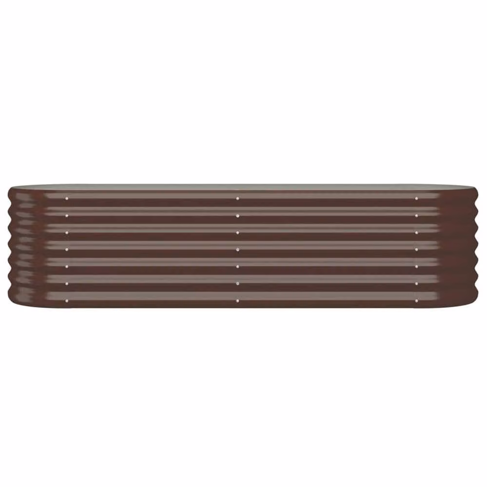 Berkfield Home Garden Raised Bed in Brown Powder-coated Steel, W/D/H: 152 x 40 x 36 cm – 3