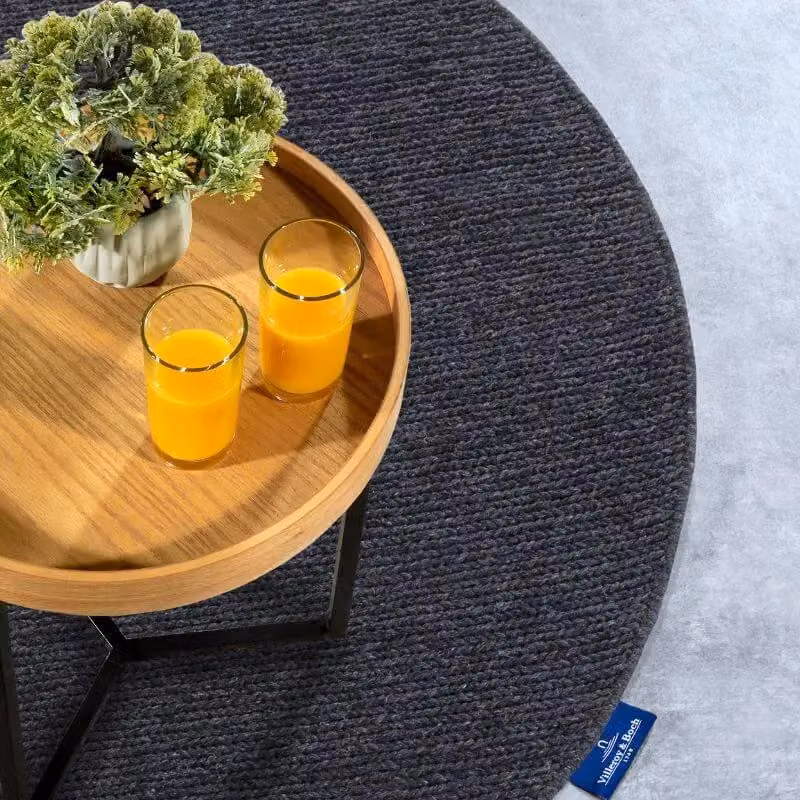Villeroy & Boch 1748 Francois Handmade Wool Round Rug in Charcoal, Diameter: 200 cm – 3