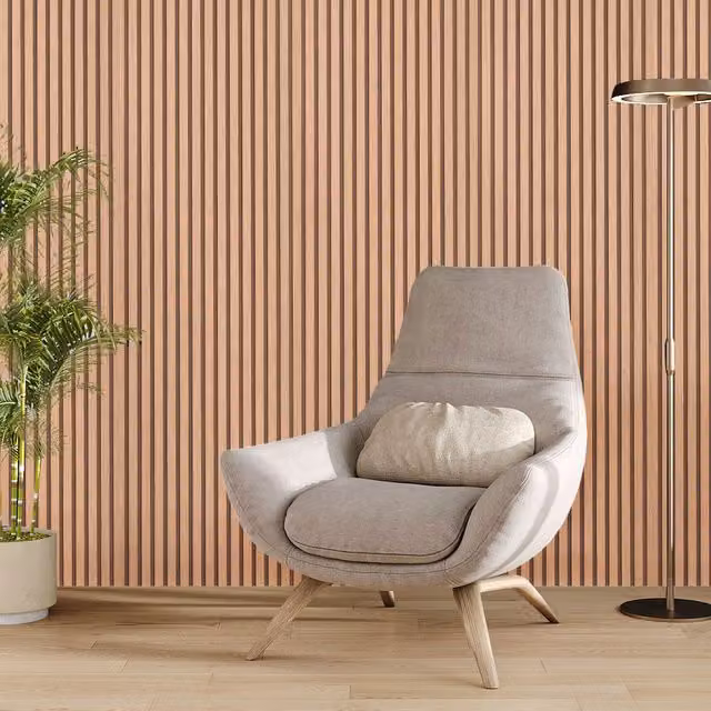 Komore Wood-Look Textured Self-adhesive 3D PVC Wallpaper in Orange