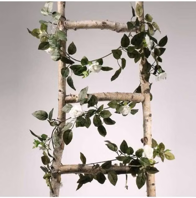 KDMD White Rose Rattan Artificial Floral Arrangement for Weddings – 1