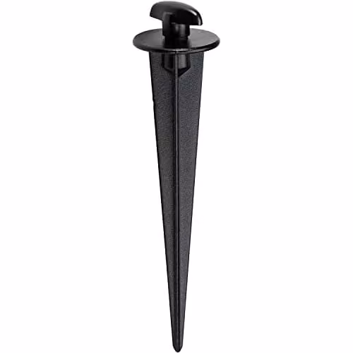 Loops Black Polycarbonate and Aluminium Outdoor Garden Ground Spike Mount for Flood Lights – 1