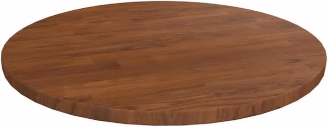 Berkfield Home Round Solid Oak Table Top, Dark Brown, Diameter: 40 cm, Height: 1.5 cm