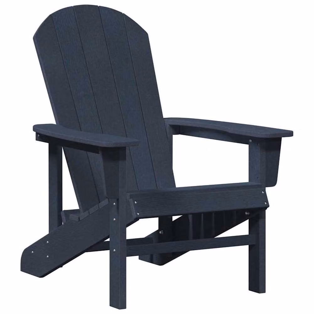 Berkfield Home Adirondack Chairs, 2 Piece Set, Navy Blue, W/D/H: 74 x 82 x 90 cm – 4