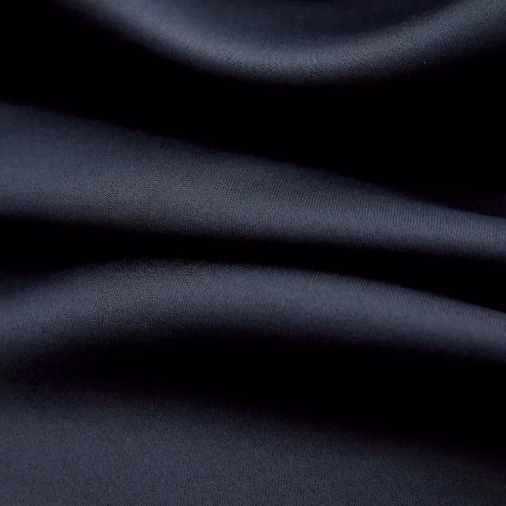 Berkfield Home Blackout Curtain Fabric Panels with Eyelets, 2 Pack, Black, W: 140 cm, H: 225 cm – 3