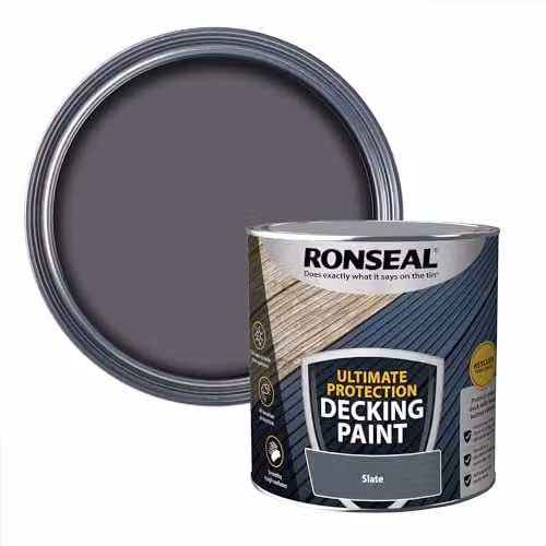 Ronseal Ultimate Protection Decking Paint, Grey, 2.5L – 1