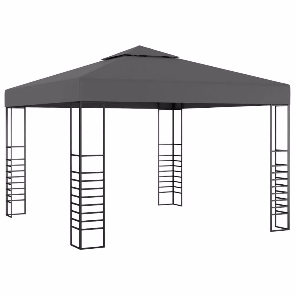 Berkfield Home Stylish Garden Marquee in Anthracite Grey, W: 300 cm, D: 300 cm, H: 270 cm