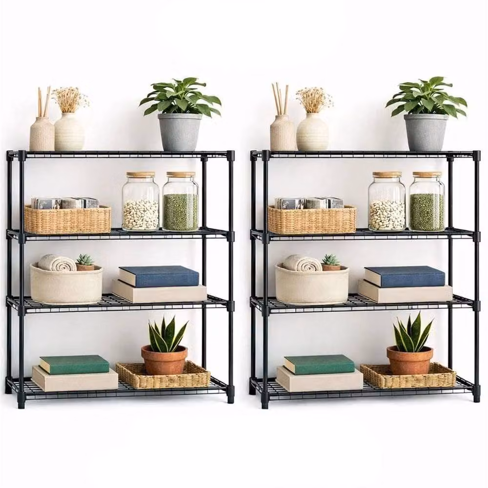 SPETLEK Double Pack Metal Flower Staging Display in Green and Black – 3