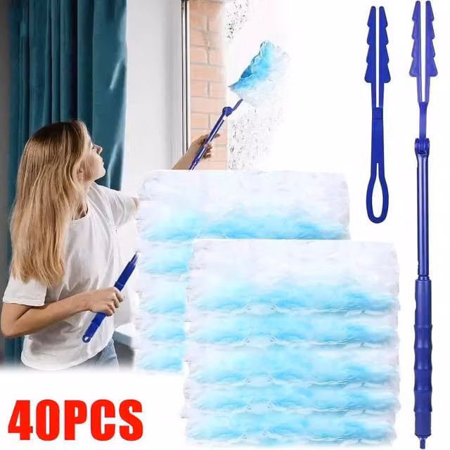 Kelvenix Flash Dust Magnet Fluffy Duster Refills Set in Blue