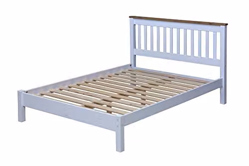 Core Products Capri White Pine Wooden Bed Frame, W/D/H: 150.8 x 205 x 107 cm – 1