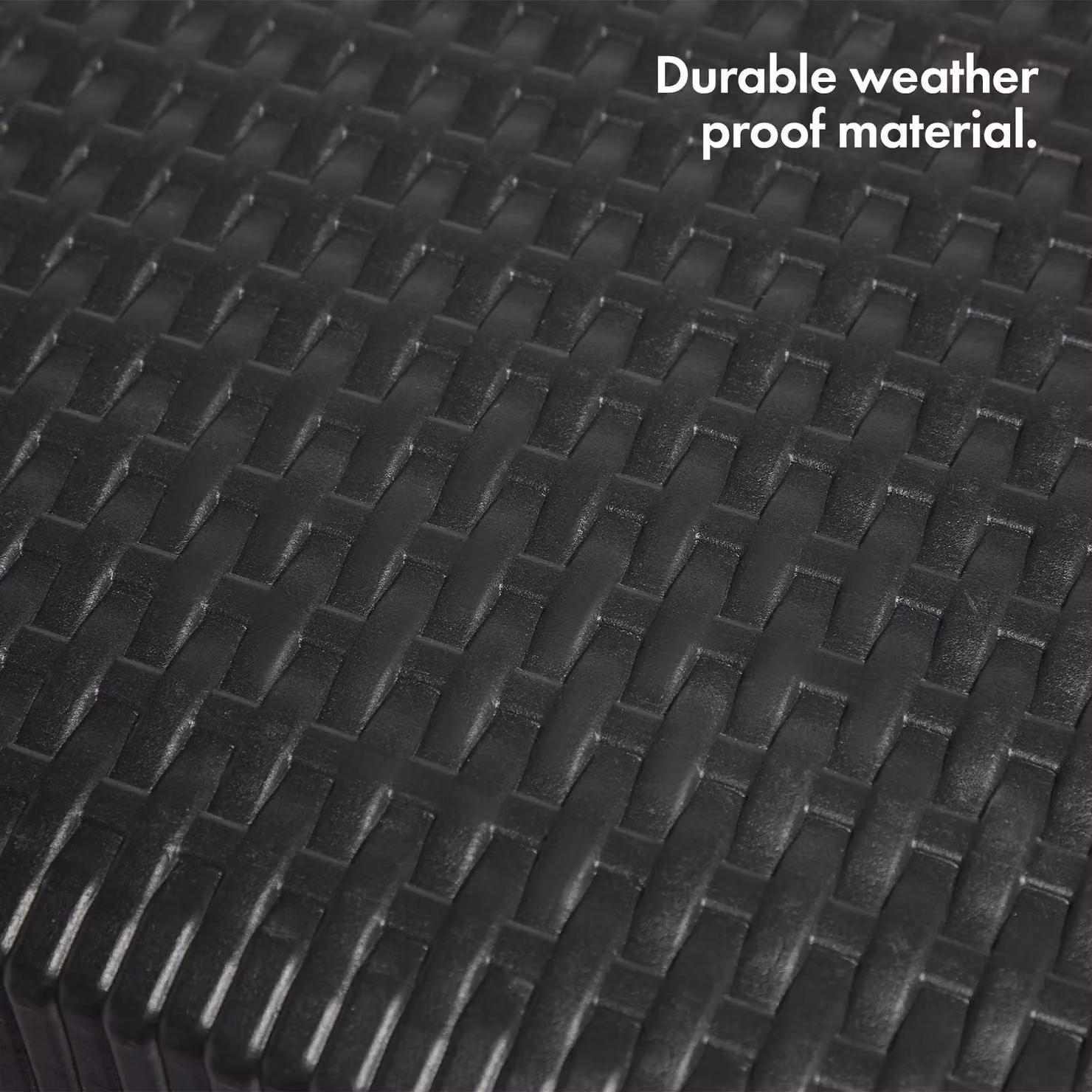 VonHaus 6 Seater Rattan Folding Garden Dining Set in Black – 4