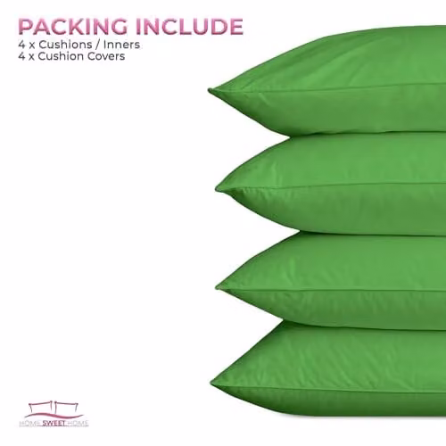 Snug City Waterproof Outdoor Garden Patio Cushion Set of 4, Square, Light Green, W/D/H: 60 x 60 x 60 cm – 4