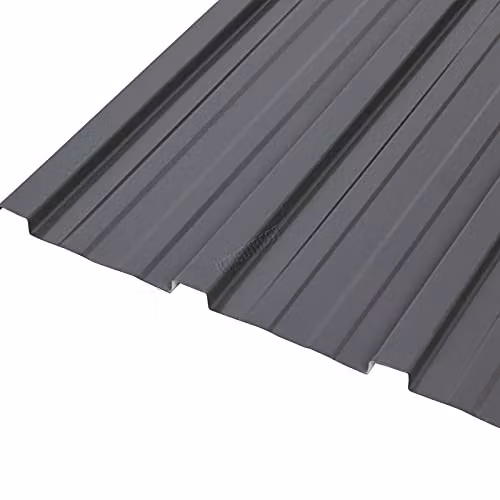 BIRCHTREE 24 Pack Corrugated Steel Roof Sheets, Grey, W: 450 mm, H: 1080 mm – 3