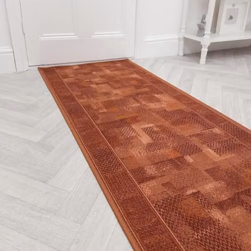 runrug Loop Pile Hallway Runner Rug in Terracotta, W/D/H: 80 x 150 cm