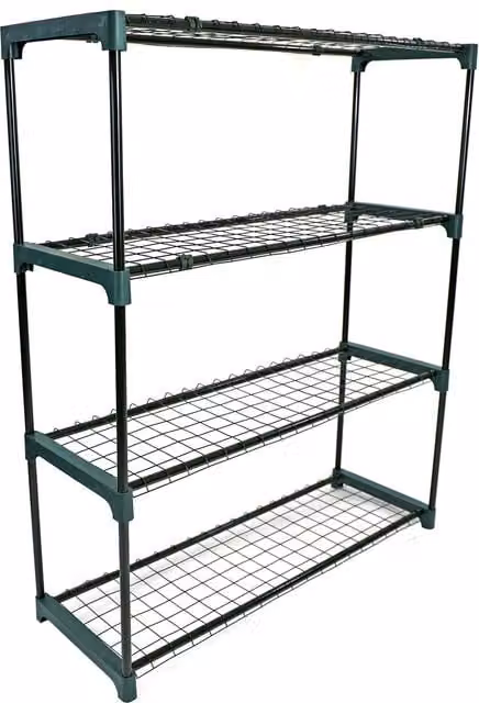 Actiasgear 2 Piece Green Metal Greenhouse Flower Staging Shelves