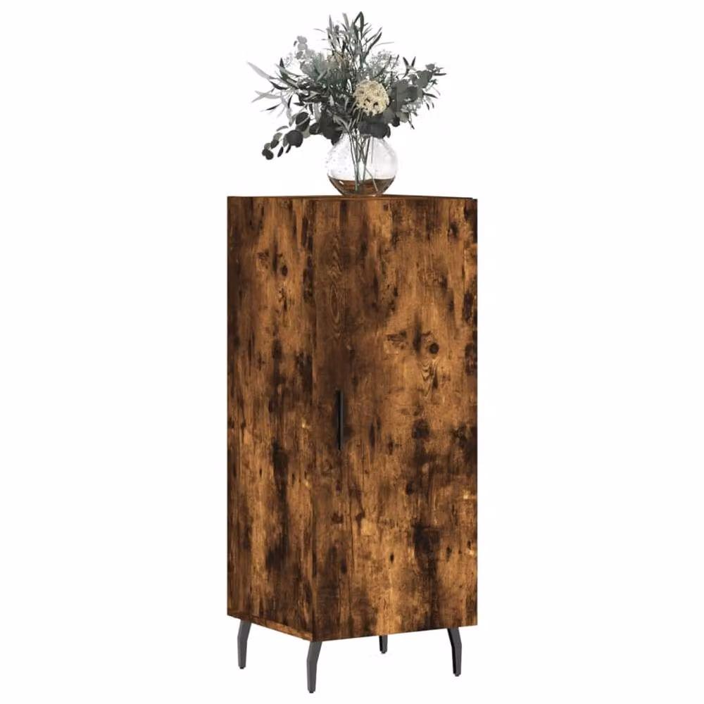Berkfield Home Modern Smoked Oak Sideboard in Brown, W/D/H: 34.5 x 34.0 x 90.0 cm – 3
