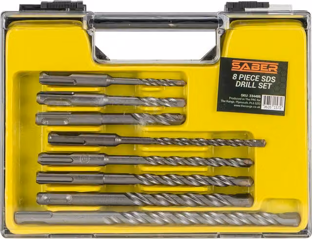 Saber SDS Drill Set in Silver, 8.0 mm