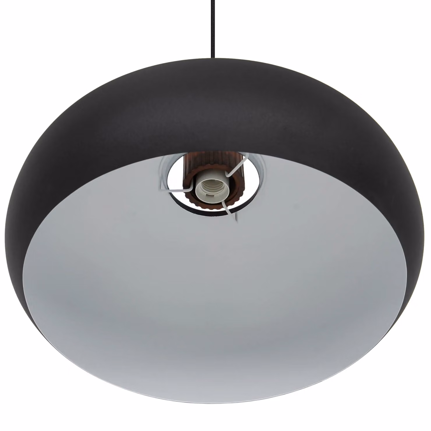 Nordlux Aurelio Pendant Light in Black Metal and Wood with E27 Socket, Diameter: 42 cm – 2