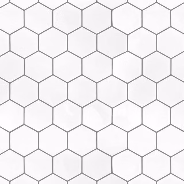 Arthouse White Hexagon Geometric Wall Tiles, 5 Tiles Per Pack, W/H: 30.5 x 30.5 cm
