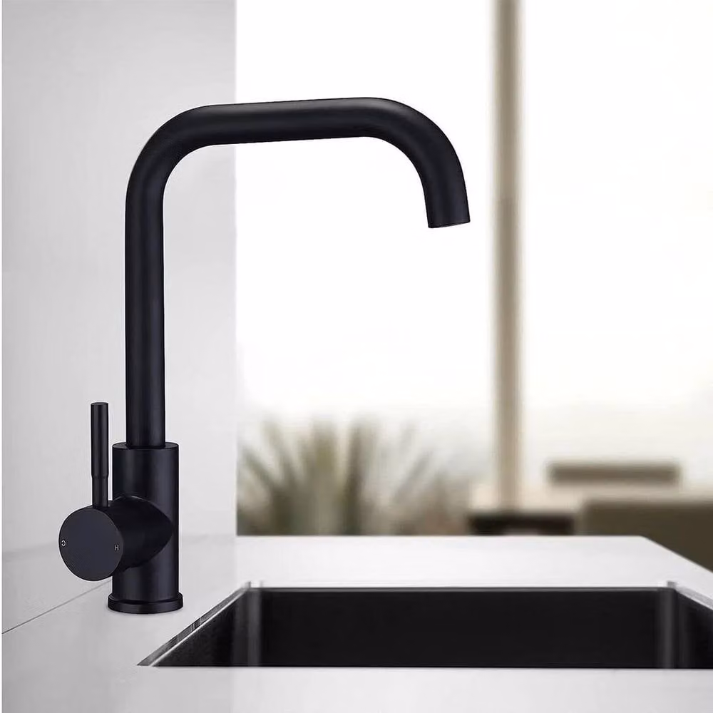 Kelvenix Modern Black Single Lever Kitchen Sink Mixer Tap – 2