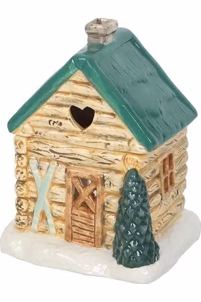 KDMD Multicolour Cabin Ski Chalet Ceramic Tealight Oil Burner – 2