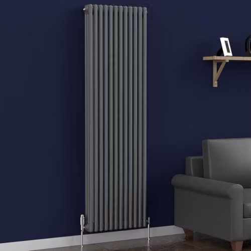 Lux Heat Anthracite Grey Vertical 3 Column Traditional Radiator H: 180 cm, W: 56 cm – 5