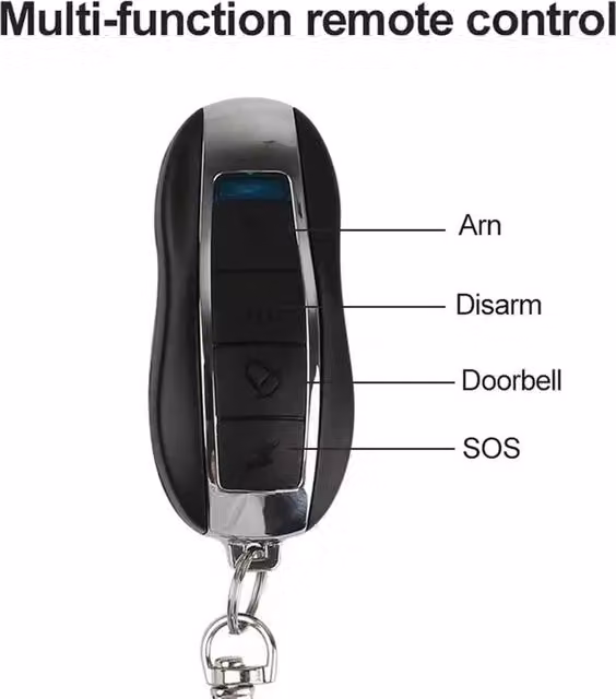 Nordara 125dB Waterproof Wireless Security Alarm in Black – 1