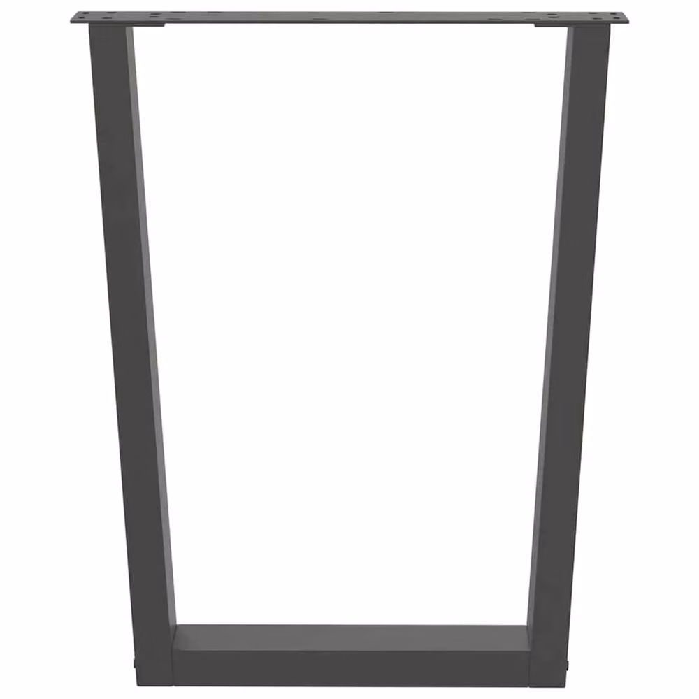 Berkfield Home V-Shape Dining Table Legs, 2 Pieces, Anthracite Grey Steel, W/H: 60 x 72-73.3 cm – 2