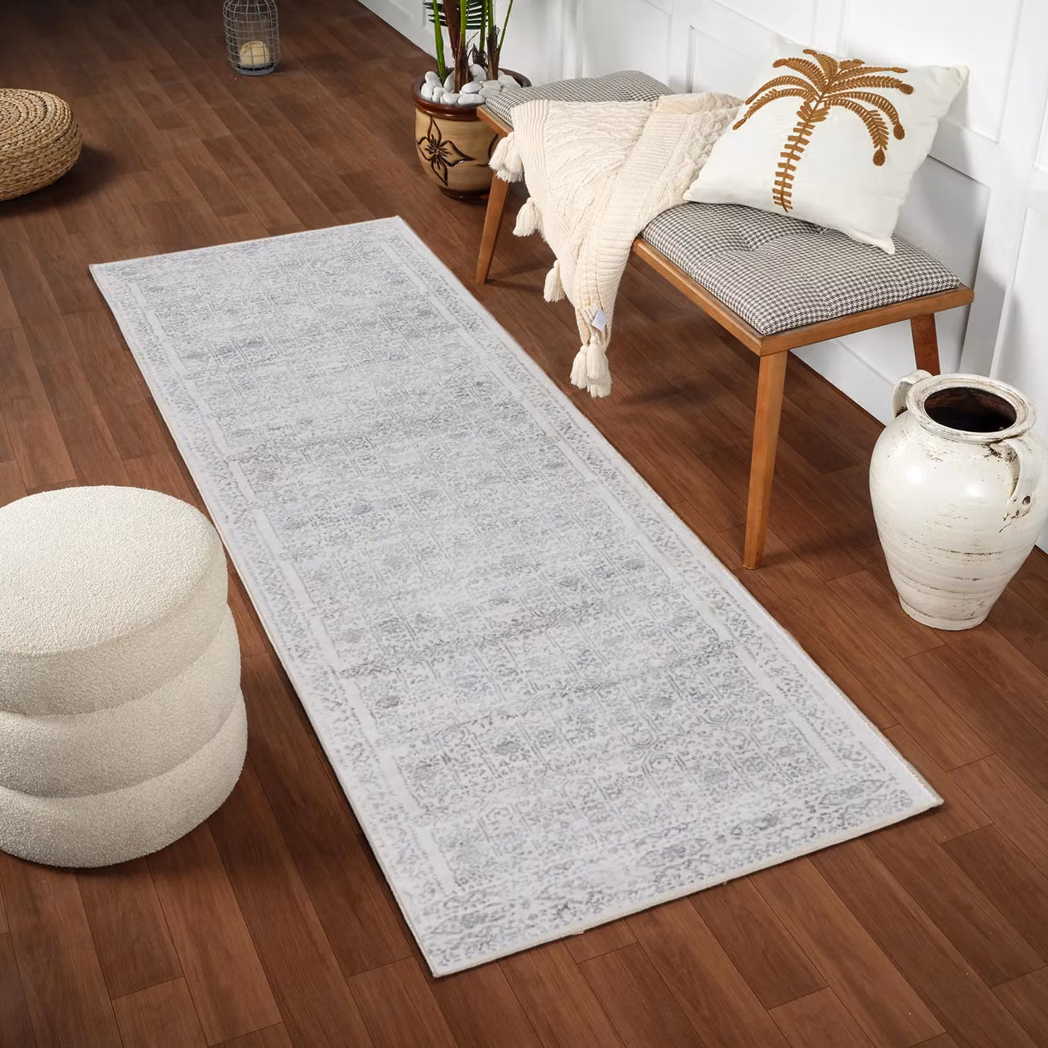Livabliss Roma Vintage Boho Rug in Grey and Blue, W: 200 cm, D: 275 cm – 6