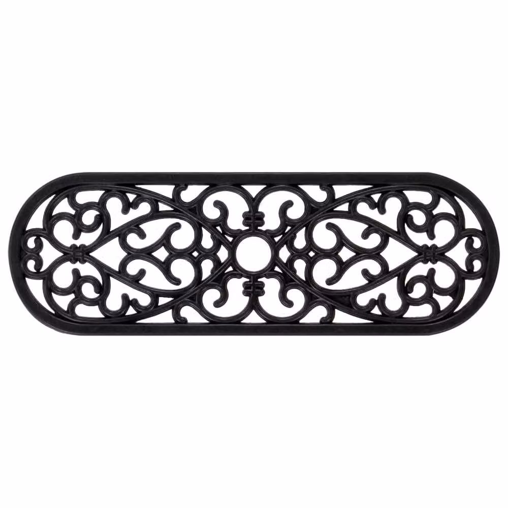 Berkfield Home Non-Slip Rubber Stair Treads, 10 Pieces, Black, W: 75 cm, D: 25 cm – 2