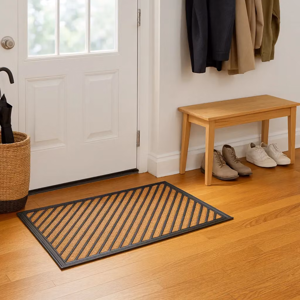 Nicola Spring Heavy Duty Non-Slip Door Mat in Brown or Black, W/D: 60 x 40 cm – 6