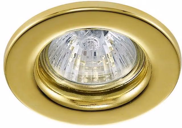 Hudson GU10 Fixed Recessed Downlight in Gold/Brass