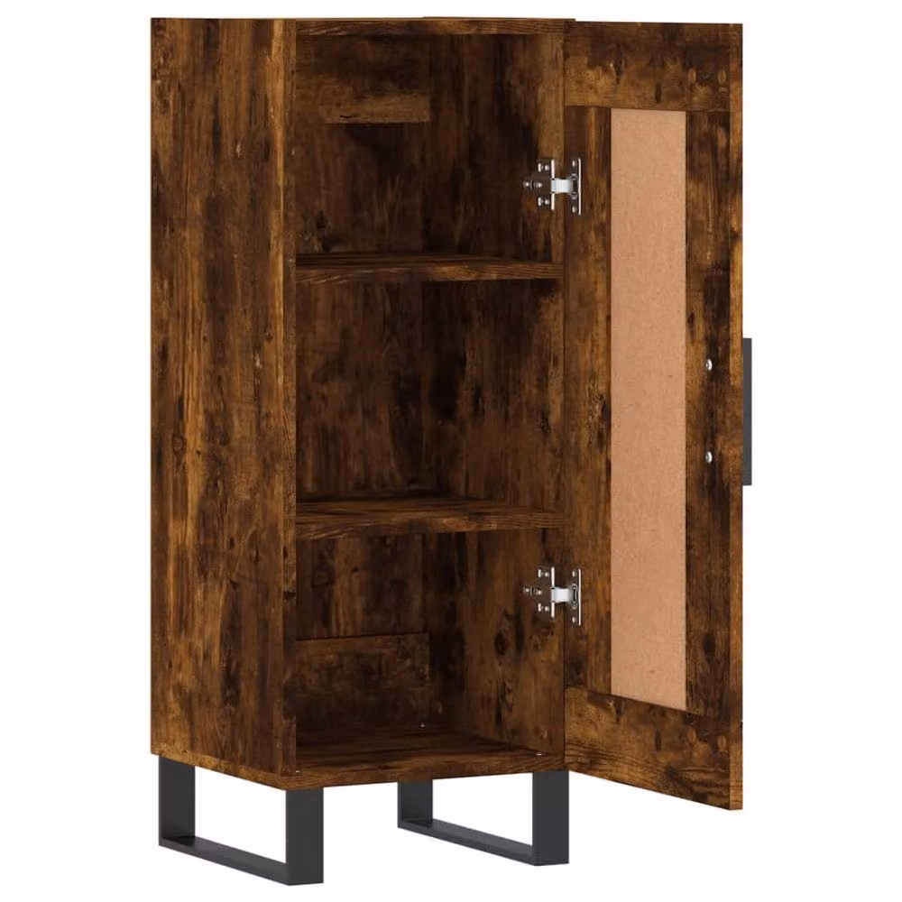 Berkfield Home Smoked Oak Sideboard in Brown, W/D/H: 34.5 x 34.5 x 90 cm – 4