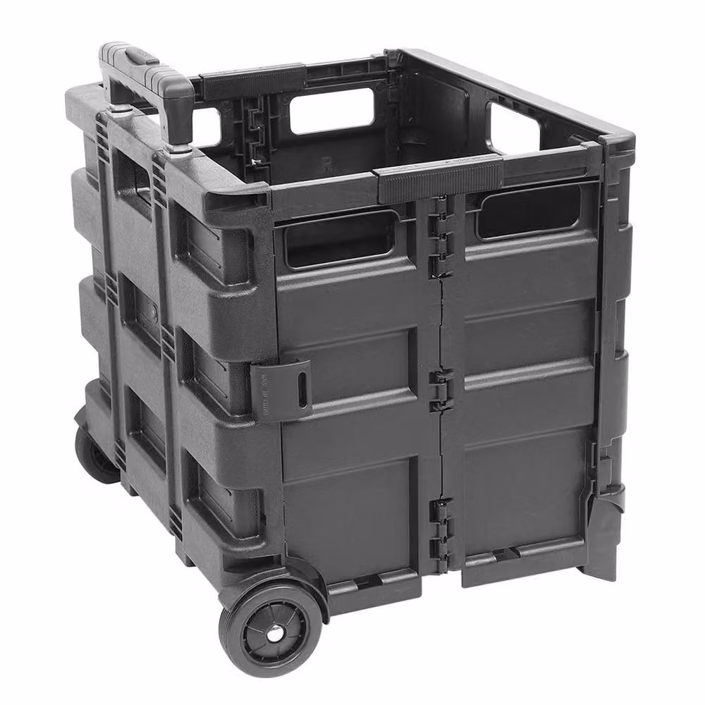 EONLION 45L Folding Boot Cart Shopping and Camping Trolley in Black – 4
