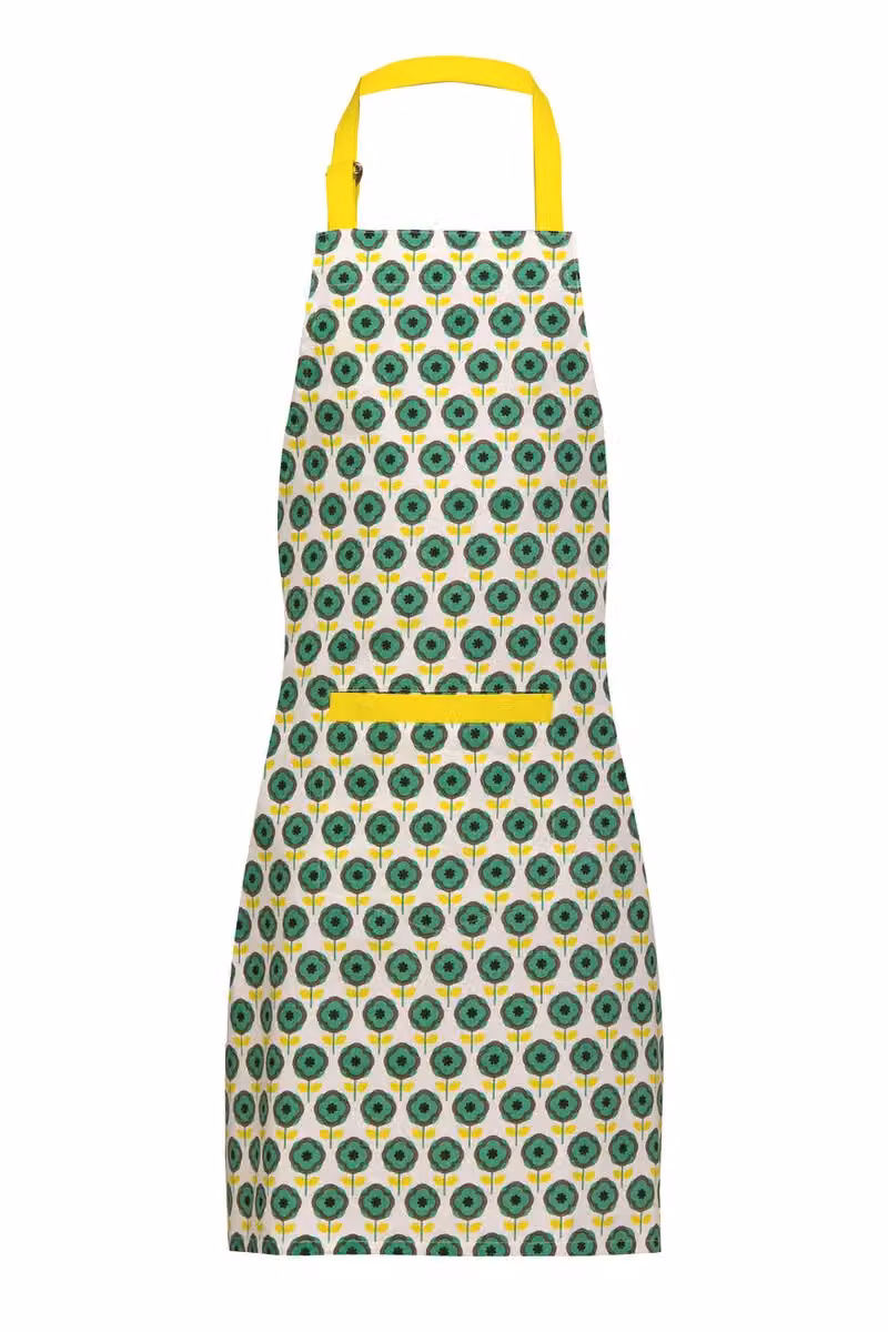 Orsina Ella Apron in Green and White – 4