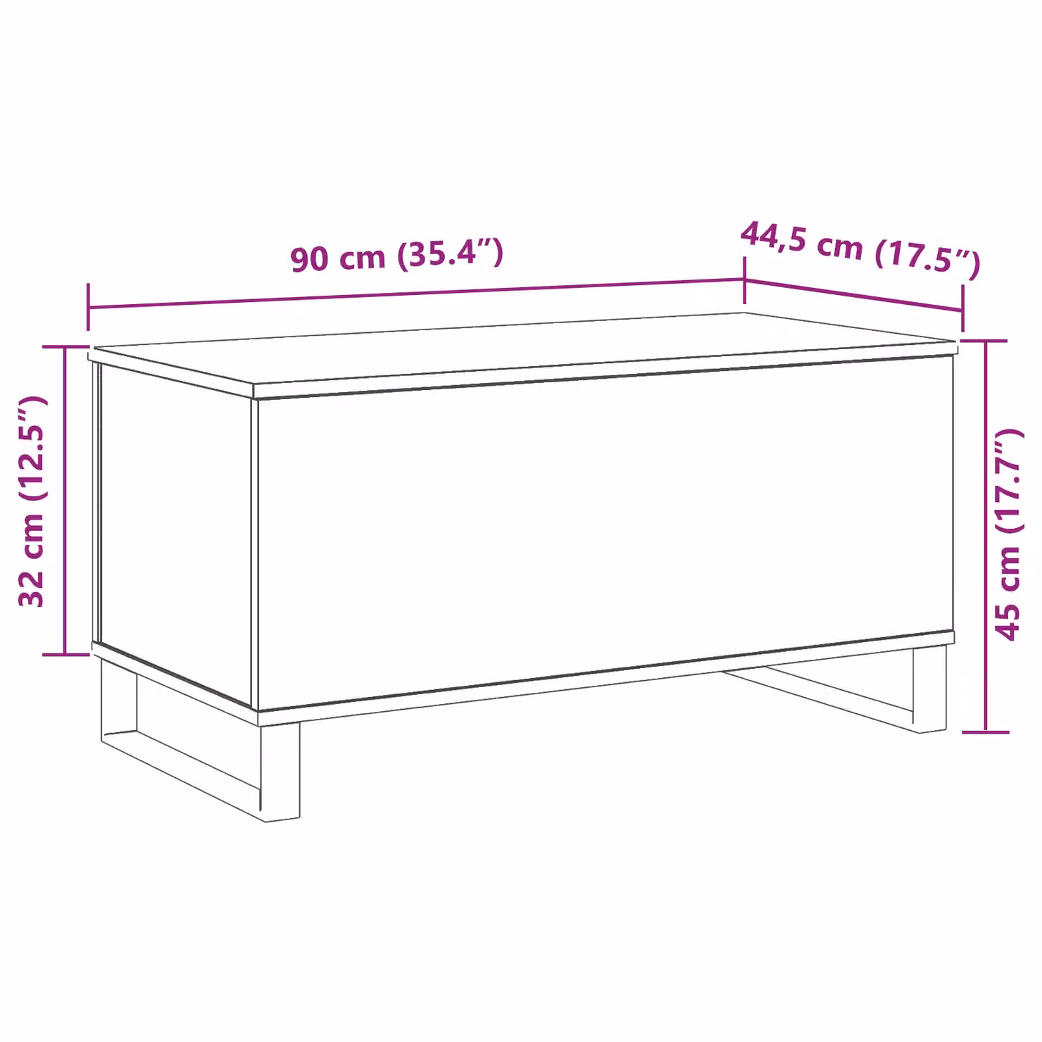 Berkfield Home Modern Black Oak Coffee Table with Lift Mechanism, W: 90 cm, D: 44.5 cm, H: 45 cm – 6
