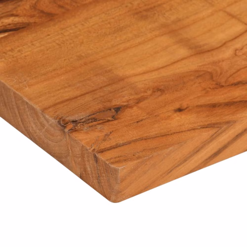 Berkfield Home Rectangular Solid Wood Acacia Table Top, Brown, W: 90 cm, D: 50 cm, H: 2.5 cm – 3