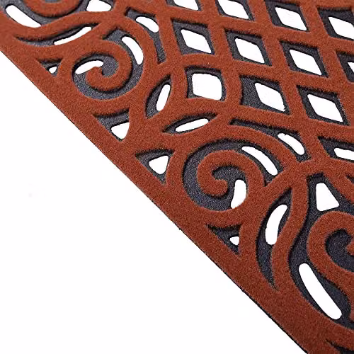 Nicoman Victorian Style Heavy Duty Non-Slip Outdoor Door Mat in Terracotta, W/D/H: 75 x 45 x 1 cm – 6