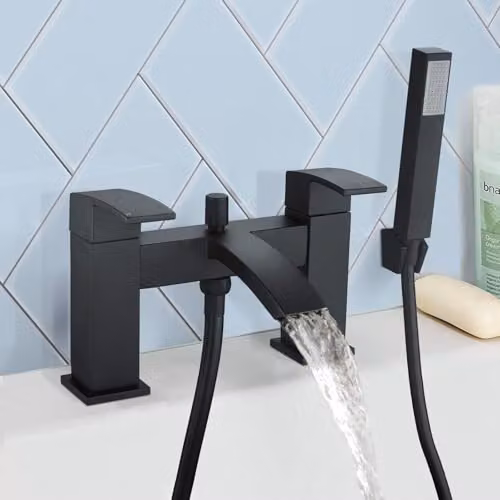 Nes Home Arke Bath and Shower Mixer Tap in Matt Black – 1