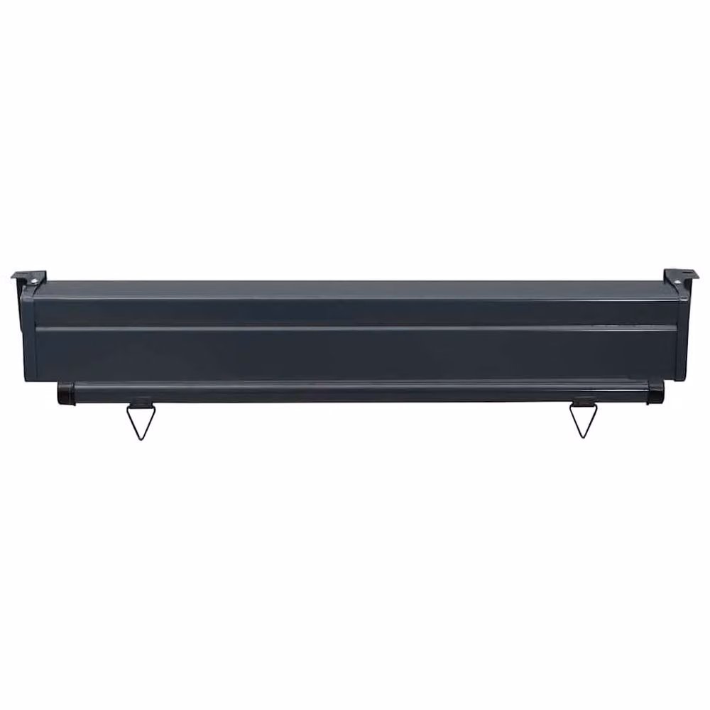 Berkfield Home Black Balcony Side Awning with Manual Pull and Polyester Fabric, W: 105 cm, H: 250 cm – 4