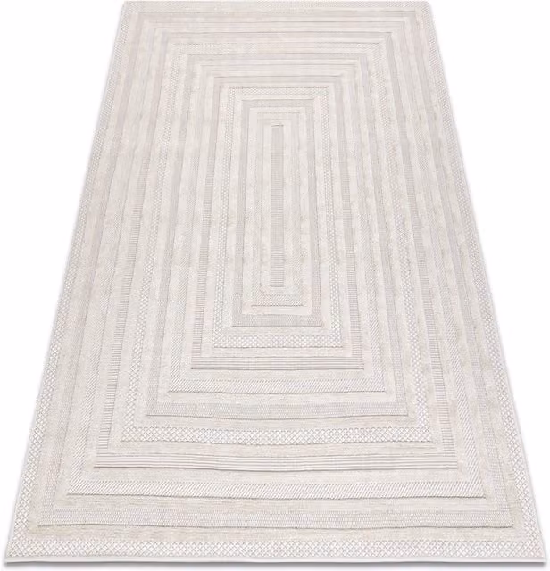 RugsX Santo White Rectangular Rug, W: 140 cm, L: 190 cm