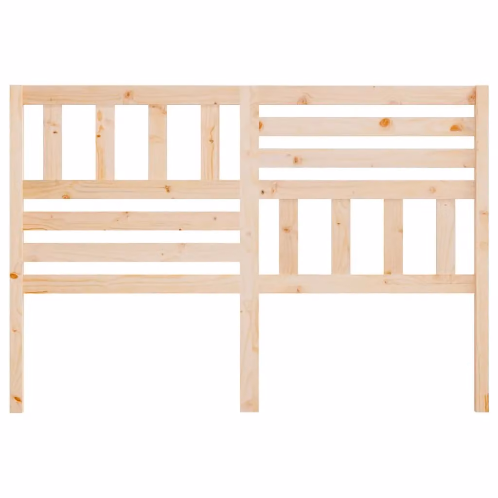 Berkfield Home Rustic Solid Wood Pine Bed Headboard, Brown, W: 146 cm, D: 4 cm, H: 100 cm – 2