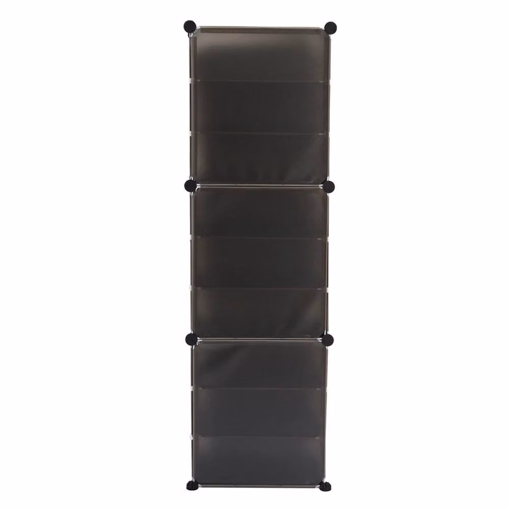 VOGREX 9 Tier Dustproof Shoe Cabinet with Doors in Grey – 2