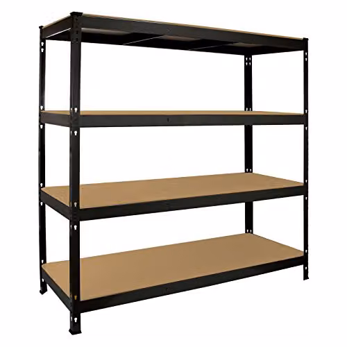 Monster Racking Q-Rax Heavy Duty Storage Shelving, Black, W/D/H: 160 x 60 x 160 cm – 2