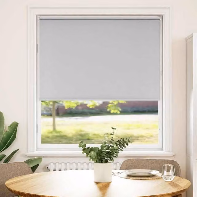 Berkfield Home Grey Blackout Roller Blind, Thermal Insulating Polyester Fabric, W: 160 cm, H: 130 cm