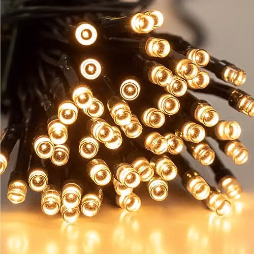 The Christmas Workshop 73529 Vintage Gold LED Chaser Christmas Fairy Lights with Timer and 8 Light Modes, 20.9 Metres – 6